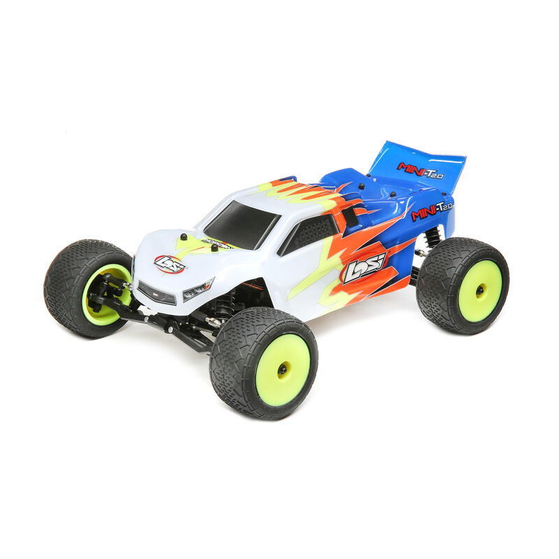 1/18 Mini-T 2.0 2WD Stadium Truck Brushed RTR, Blue/White